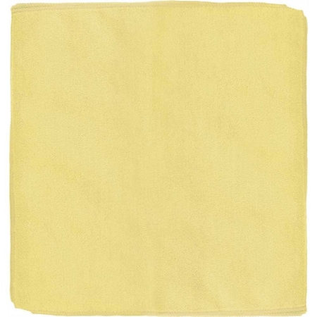 12 In. X 12 In. General Purpose Microfiber Cleaning Cloth In Yellow, 12PK